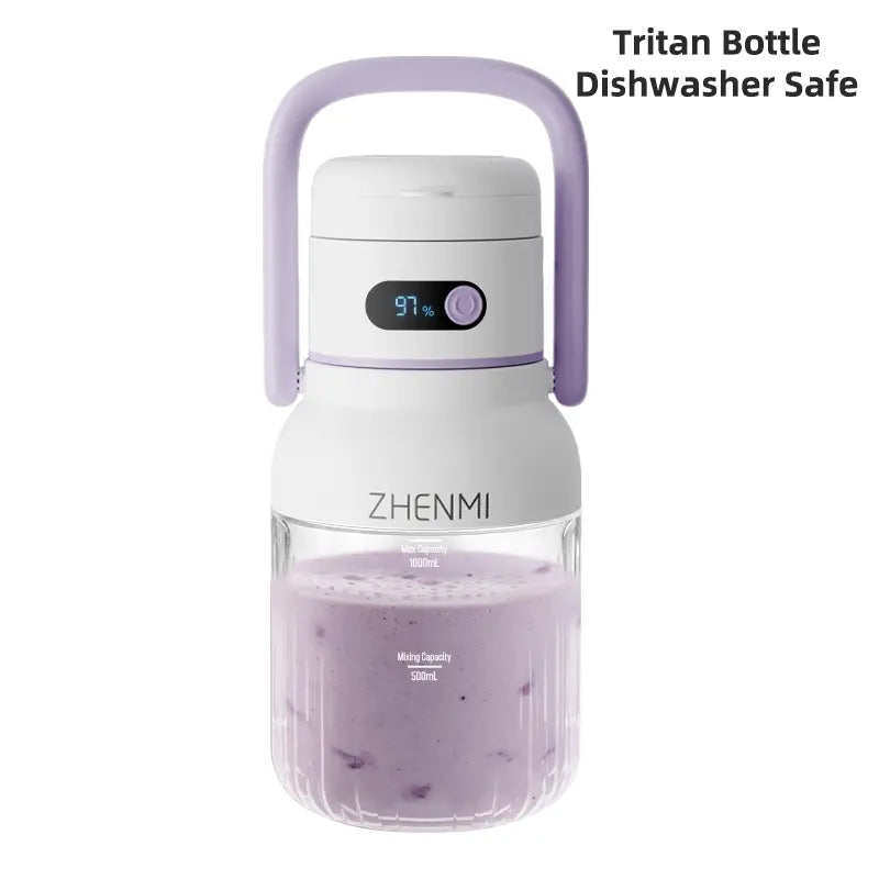 ZHENMI Cordless Blender – 33oz Smoothie & Shake Maker