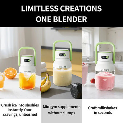 ZHENMI Cordless Blender – 33oz Smoothie & Shake Maker