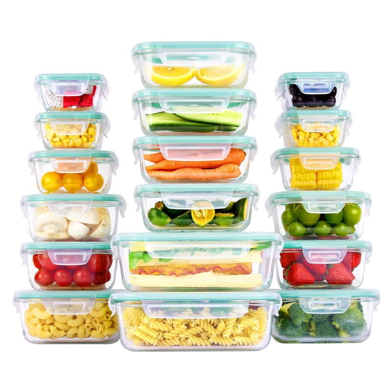 Stackable Glass Food Storage Set for Kitchen