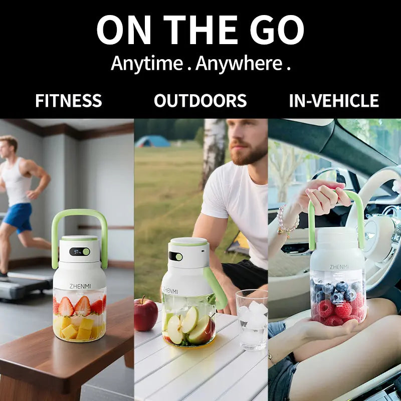 ZHENMI Cordless Blender – 33oz Smoothie & Shake Maker